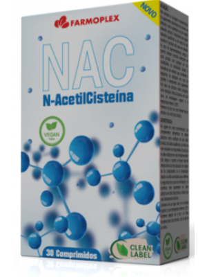 NAC N-Acetilcisteina Vegan - 30 Comprimidos - Farmoplex